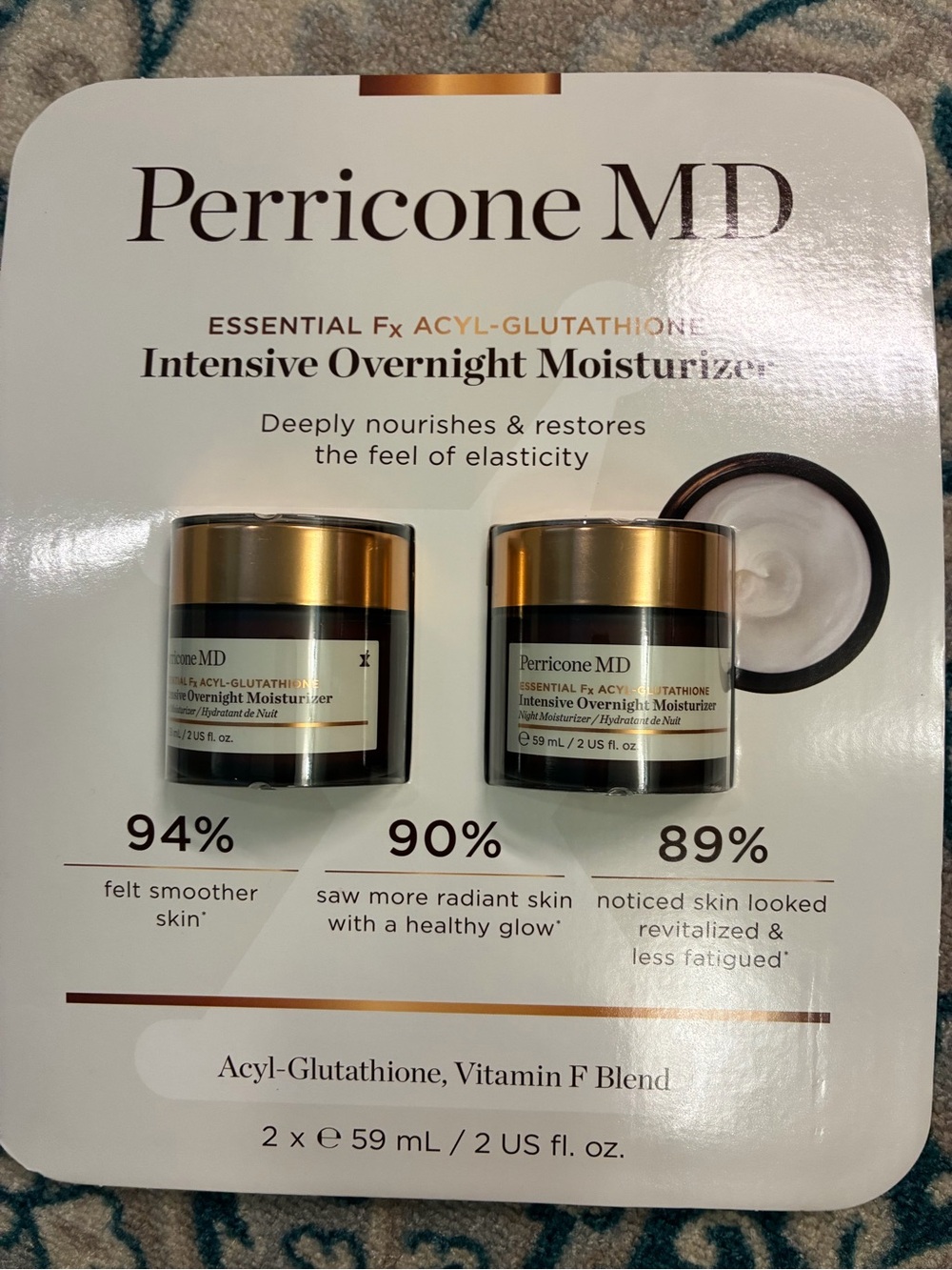 Perricone MD Intensive Overnight Moisturizer - Gold/Black (2 x 59 mL)